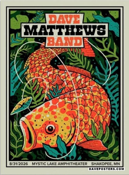Dave Matthews Band – 8/31/2026, Mystic Lake Amphitheater, Shakopee, MN